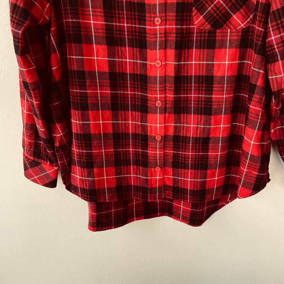 Isaac Mizrahi Size 1X Buffalo check buttondown shirt - Picture 4 of 8